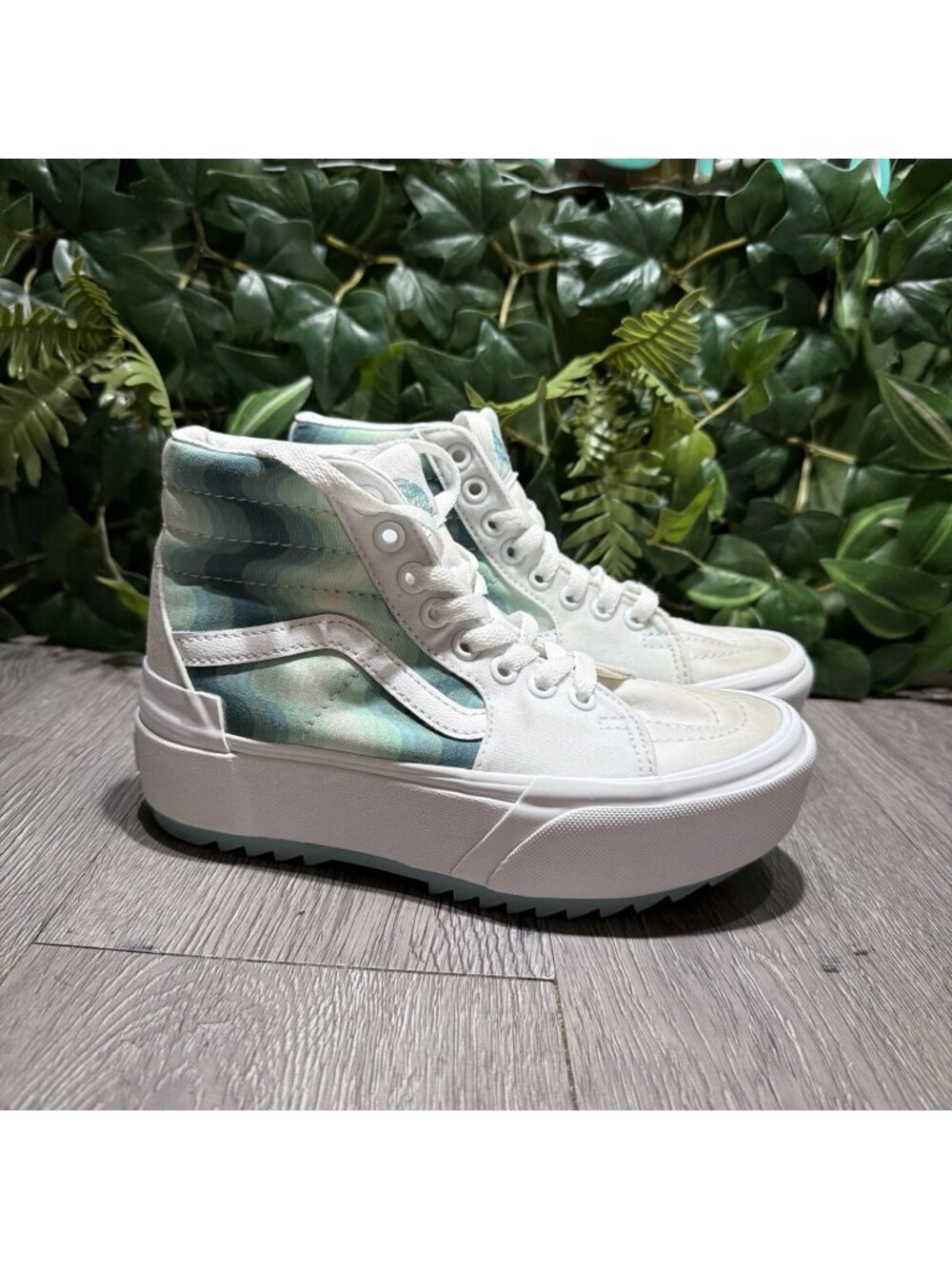 VANS Sneaker 'Sk8-Hi Stacked Mint Gradient' - Canvas/Wildleder - Women Size 5